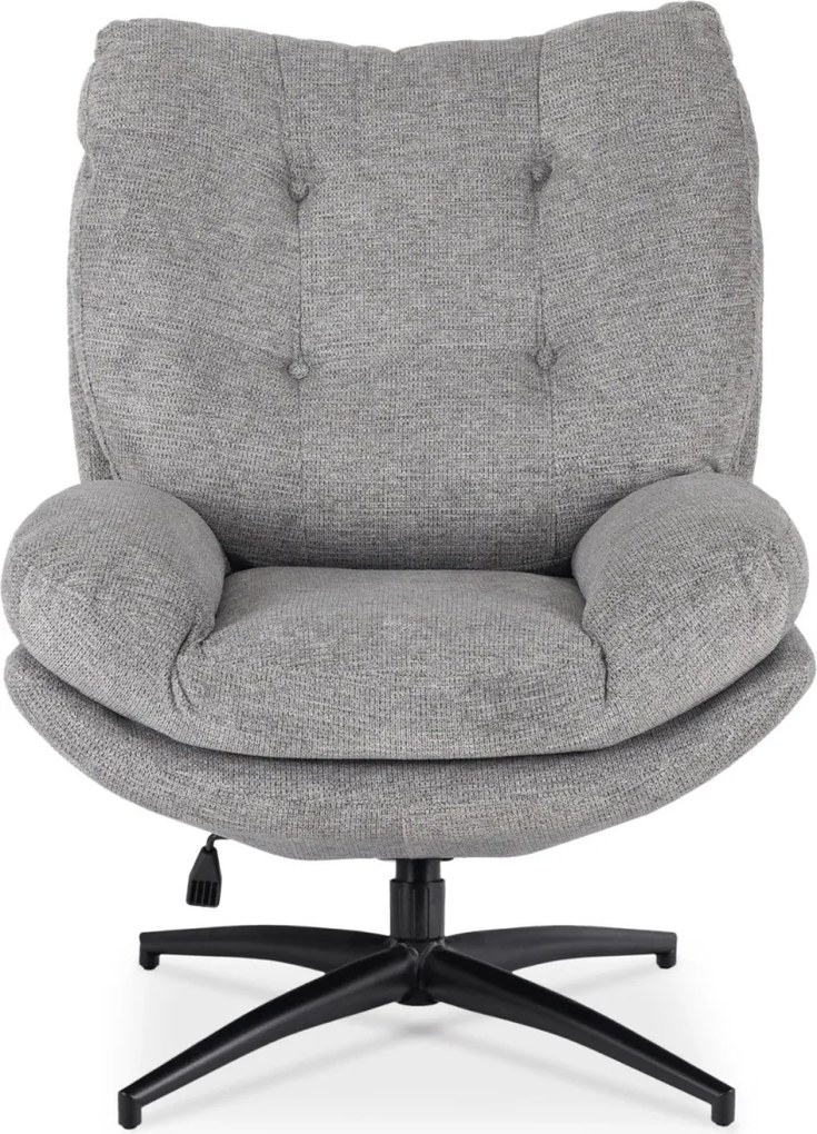 Forgó pihenőfotel lábtartóval szürke, FREMONT