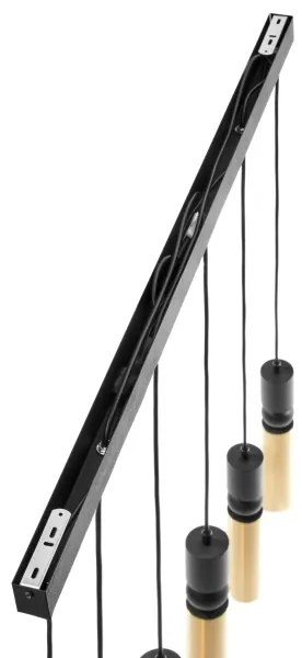 Jupiter 2008 - Csillár zsinóron ALAS 6xGU10/10W/230V arany/fekete