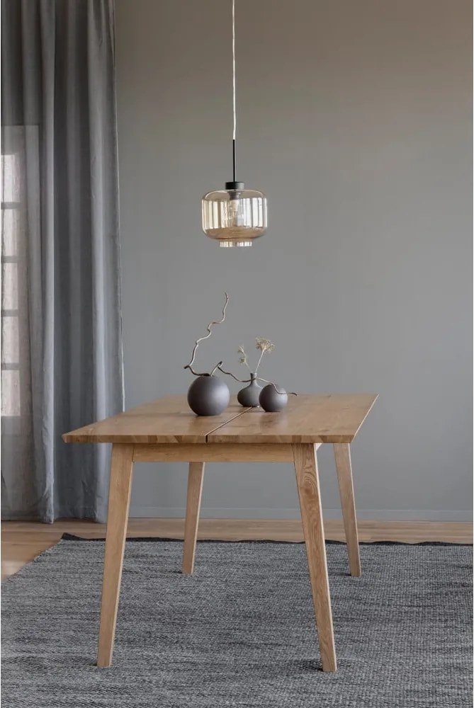 Melfort fa étkezőasztal tölgyfa dekorral, 180 x 90 cm - Rowico