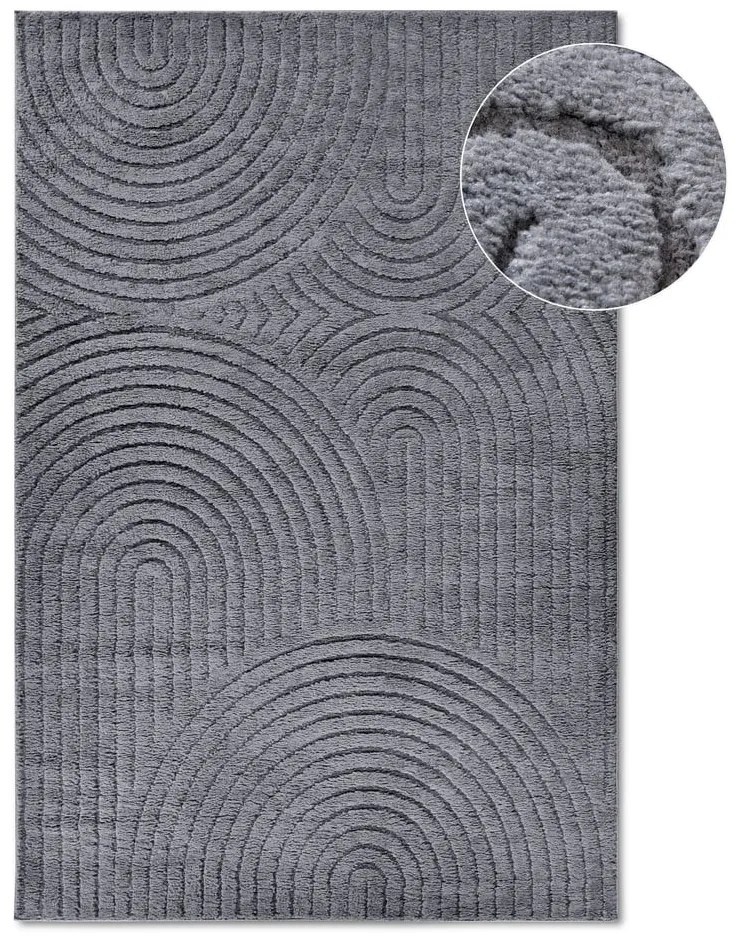Antracitszürke szőnyeg 160x235 cm Panglao New York Anthracite – Elle Decoration