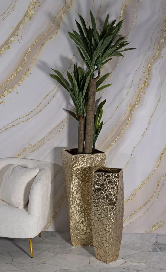 Vázatartó squer készlet 2 db 34x34x90-25x25x78cm