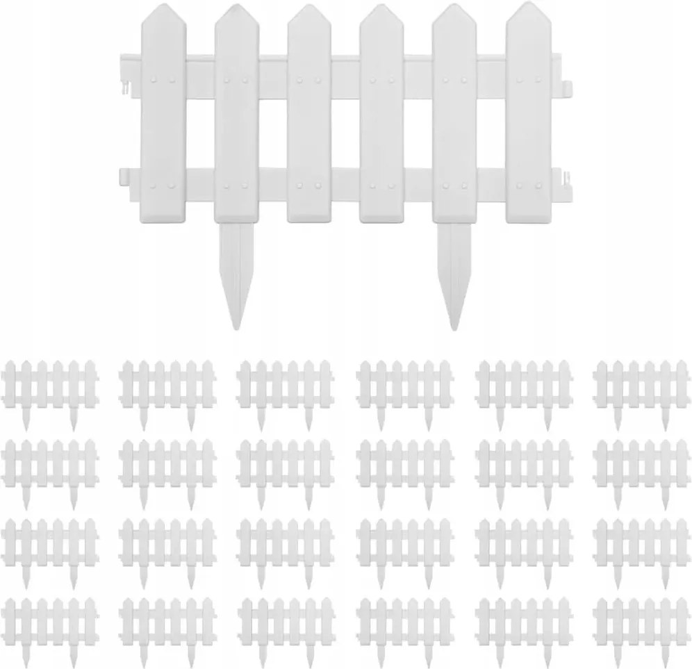 Gyepszegély, 25 db, fehér, 10 m, Pp