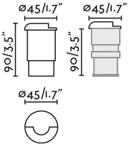 FARO 70660 - LED Kültéri taposólámpa KANE-1 LED/3W/24V IK08 IP67