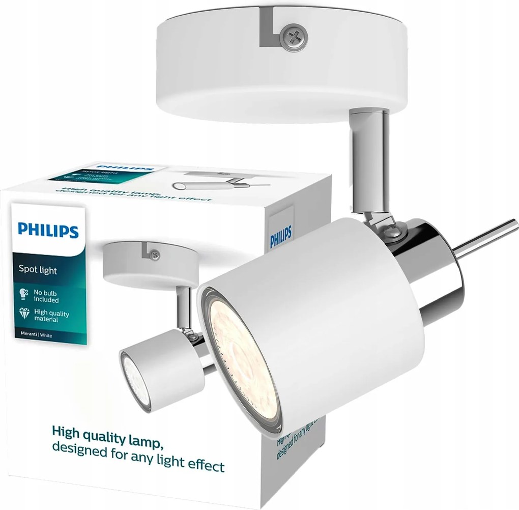 Fali lámpa Reflektor GU10 fehér Meranti Philips