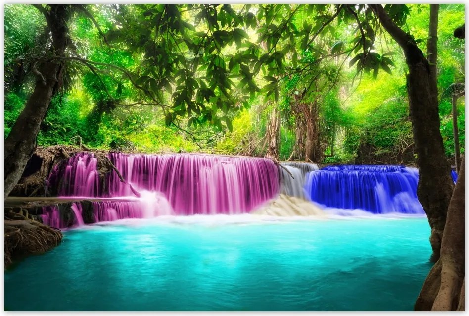 Poszterek 90x60 Színes vízesés