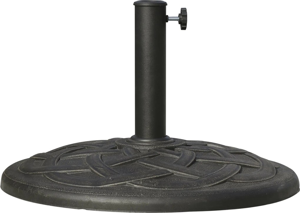 Outsunny Kerti Napernyő Alap Nettó Súly 19 kg Napernyő Állvány 38mm/48mm Oszlophoz Készült Kültéri Teraszra  Ø54.5x34 cm Bronz | Aosom