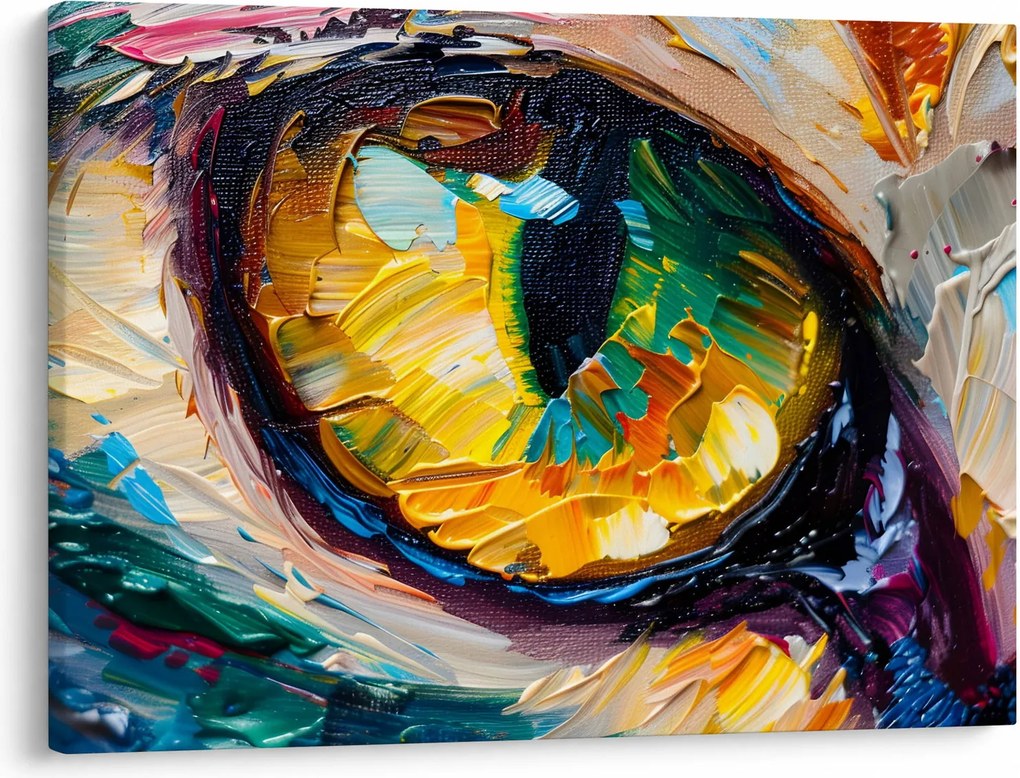 Kép - Macskaszem festmény (70x50 cm)