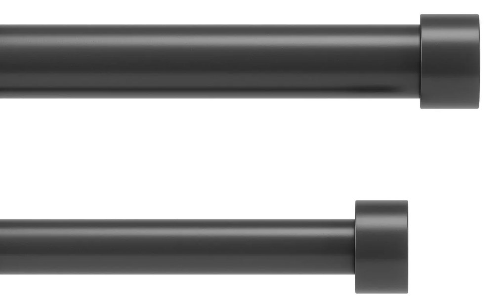 Cappa dupla állítható, teleszkópos függönykarnis 165-300cm fekete