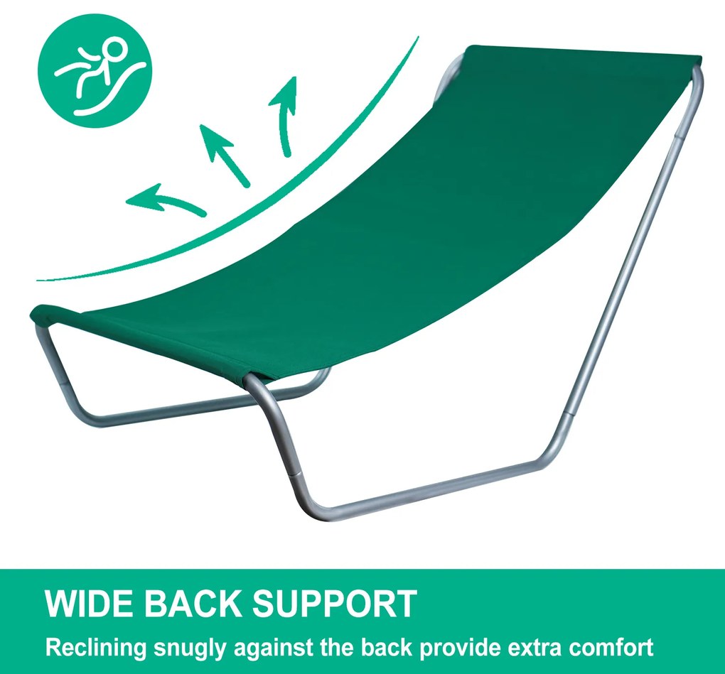 Összecsukható tengerparti napozóágy SAND, zöld