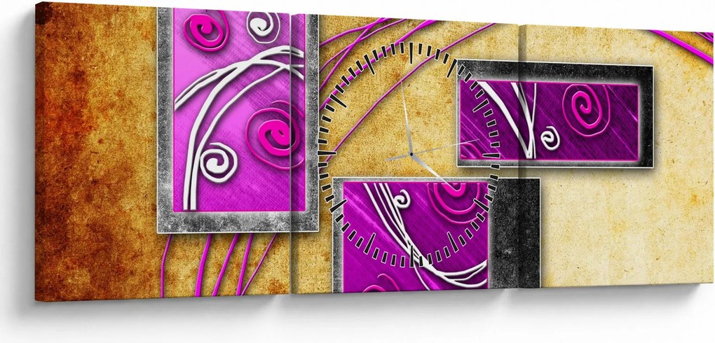 Az absztrakció képe (órával) (90x30 cm)