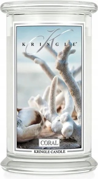 Coral Kringle Candle nagy gyertya két kanóccal (624g)
