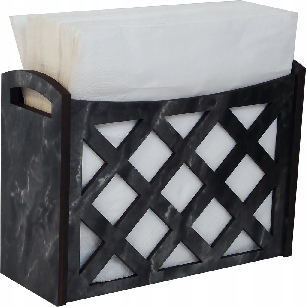 Szalvétatartó, Szalvétatartó Márvány Fekete X