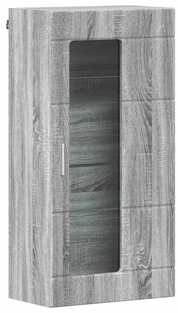 Fali szekrény polcokkal Szürke sonoma 55 x 29 x 100 cm Faanyag
