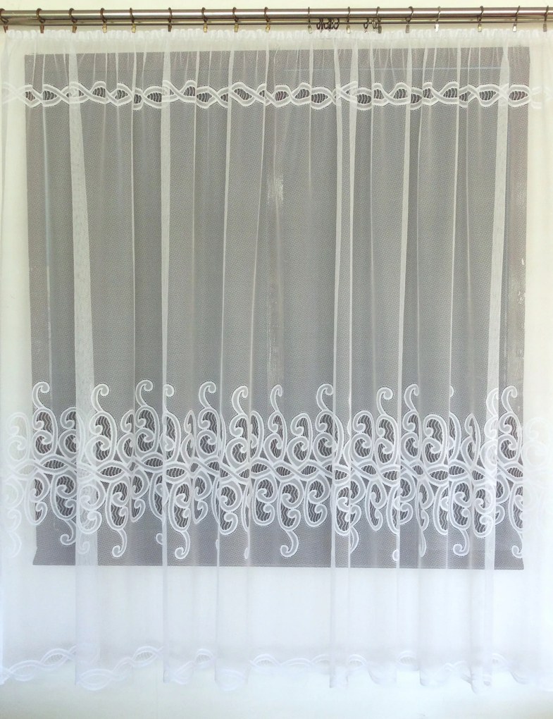 Mg Függöny 651/228 Fehér 200X150cm Kész Szalaggal M