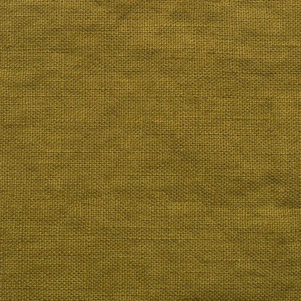 Okkersárgás-zöld len függöny 140x330 cm Moss Green – Linen Tales