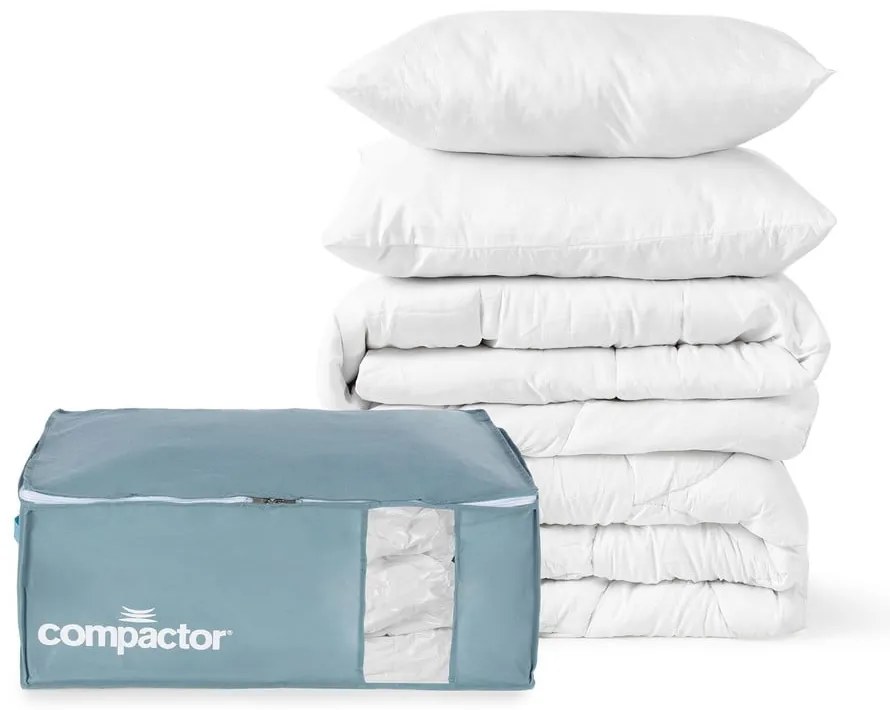Vákuumos műanyag ruhatároló doboz szett 3 db-os 65x45x27 cm Blue Edition – Compactor