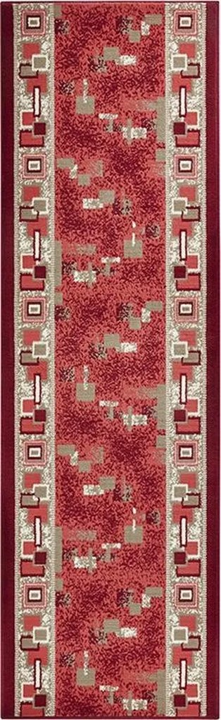 Piros futószőnyeg puha rövid hajjal 80x450cm