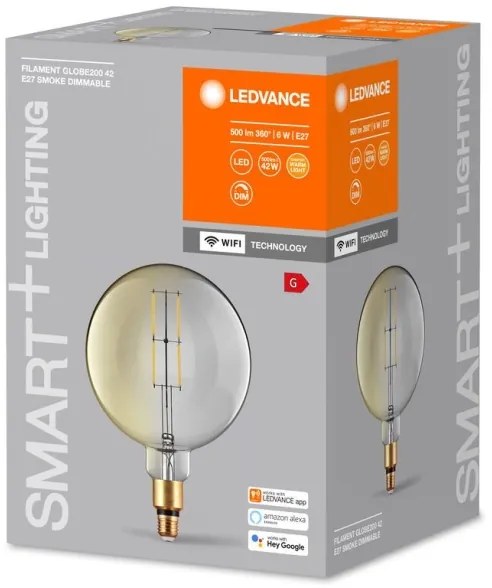 LED Dimmelhető izzó SMART+ GLOBE G200 E27/6W/230V 2500K Wi-Fi - Ledvance