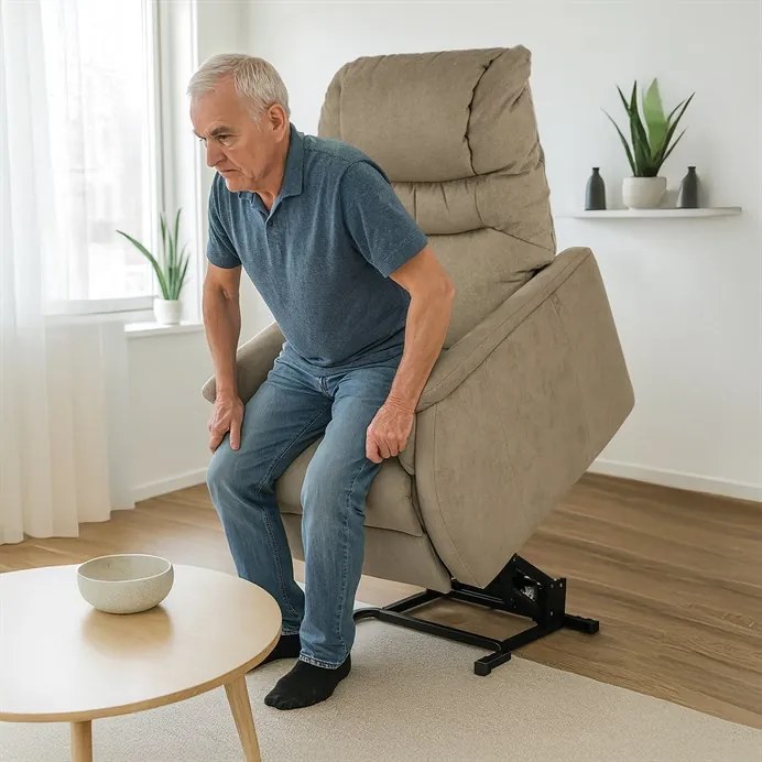 Elektromos Fekvőfotel, Bézs Szövet. TV-1171 CAP2