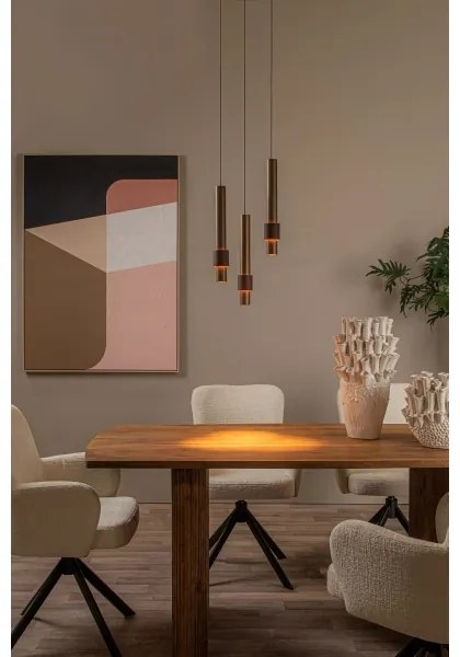 Lucide 24402/15/96 - LED Dimmelhető csillár zsinóron MARGARY 3xLED/4W/230V réz