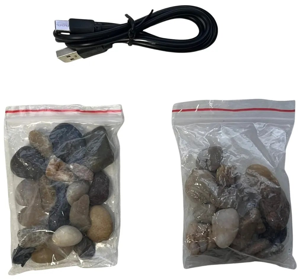 Asztali LED szökőkút kövekkel