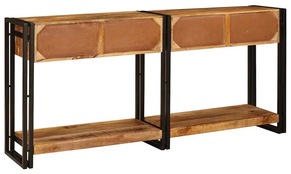 Konzolasztalok 2 pcs Barna 160 x 33 x 75 cm Tömör Mangófa