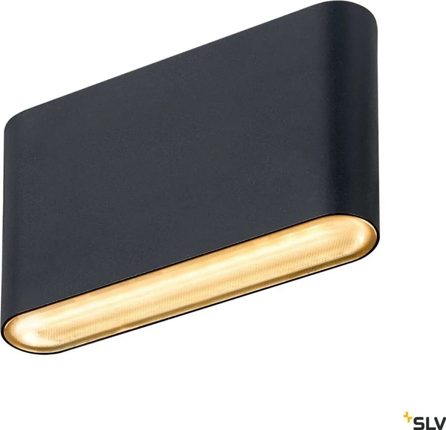 SLV 1007142 OVAL Modern Kültéri Fali Lámpa Fekete LED IP65