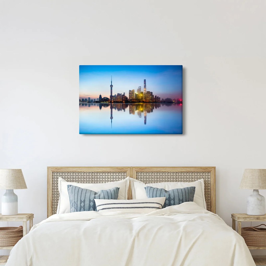 Egy kép a reggeli égboltról Sanghaj felett (90x60 cm)