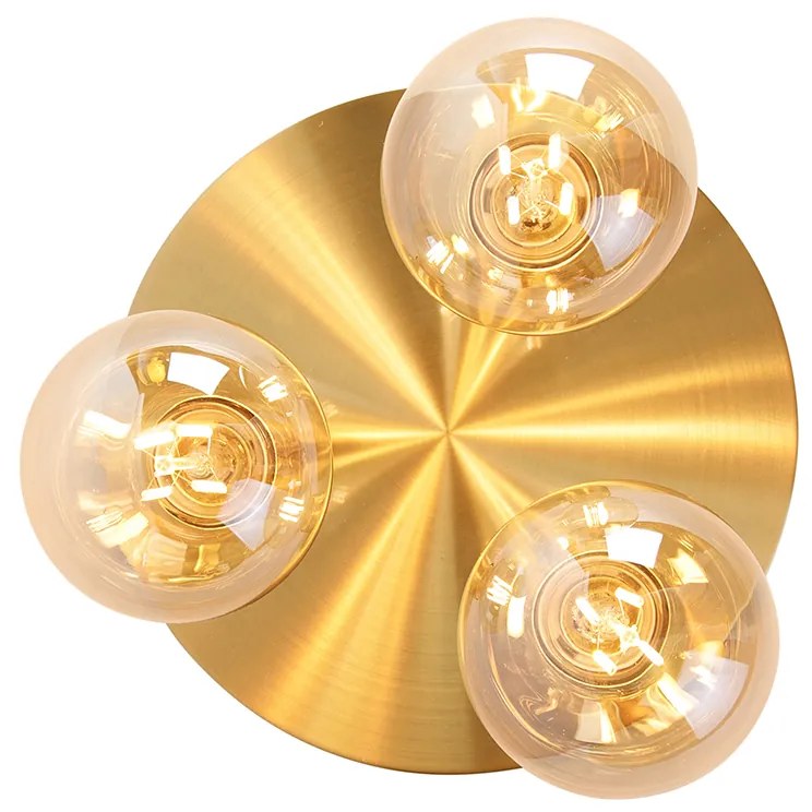 Okos mennyezeti lámpa arany kerek 3 Wi-Fi G95-ös izzóval - Facil