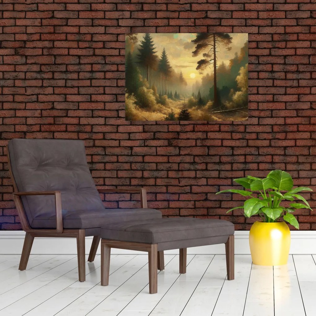 Kép - Napfény az erdőben (70x50 cm)