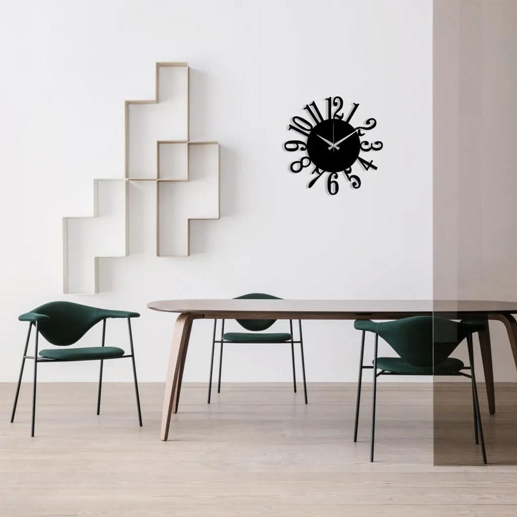 Fém falióra, fekete, 48×48 cm – TR891TNL2114
