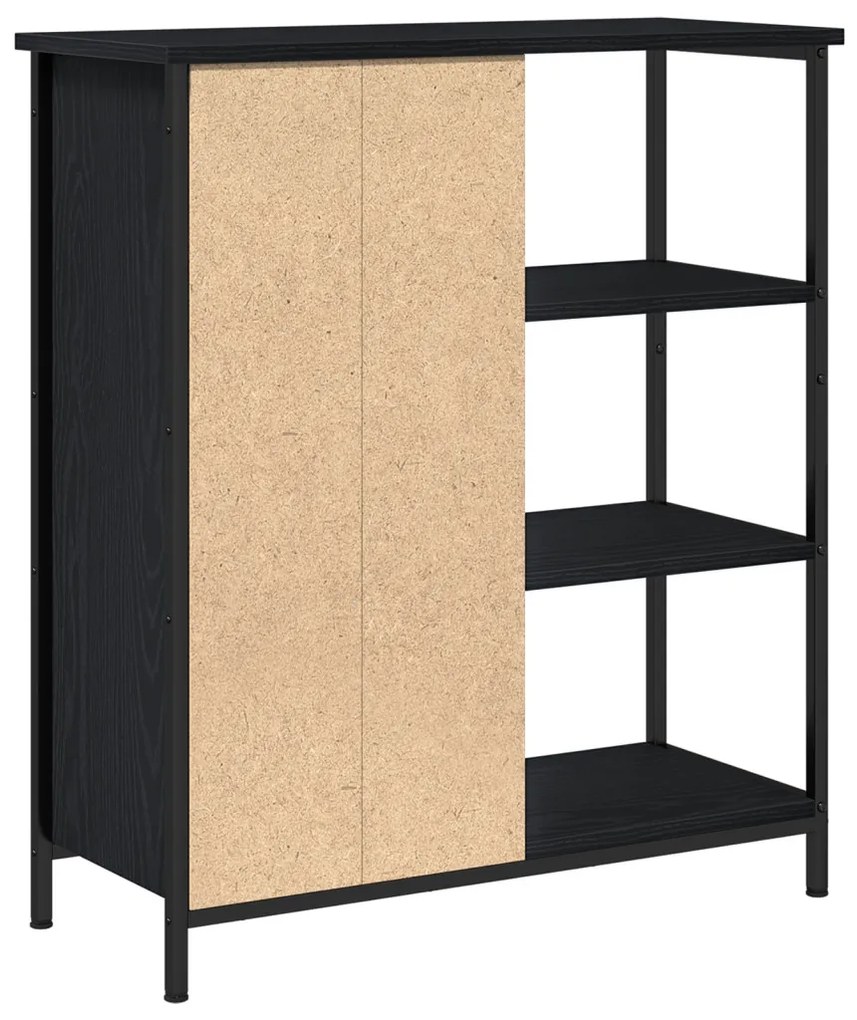 Fekete tölgy oldalfiók 70x30x80 cm Ragasztott fa