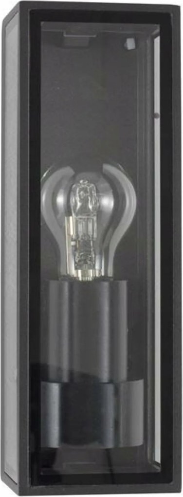 Nova Luce kültéri fali lámpa Sorren antracit alumínium és átlátszó üveg