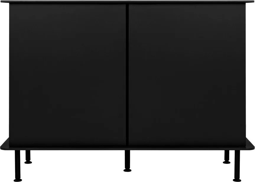 Fekete komód kábellyukkal 120x88x50 cm Suumo – noo.ma