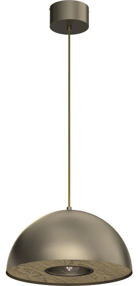 Csillár zsinóron ELGUND 1xE27/15W/230V átm. 35 cm réz