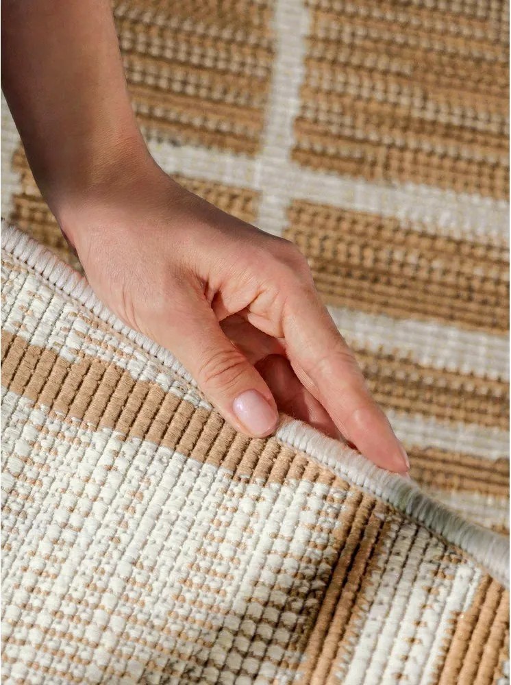 Krémszínű-natúr színű kerek kültéri-beltéri szőnyeg ø 200 cm Haringey Crouch – Ted Baker