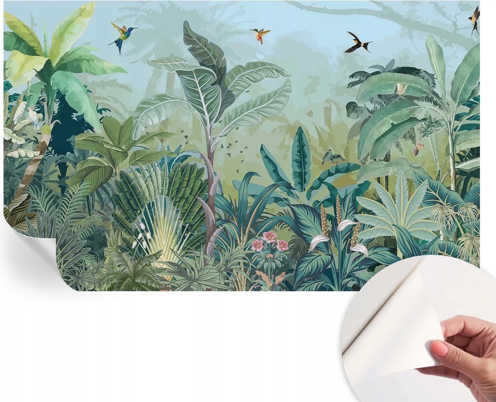 Öntapadós tapéta 3D fali furnér Trópusi természet 416x254 cm