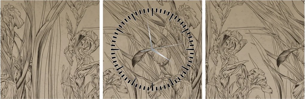 Kép - A növények körvonalai (órával) (90x30 cm)