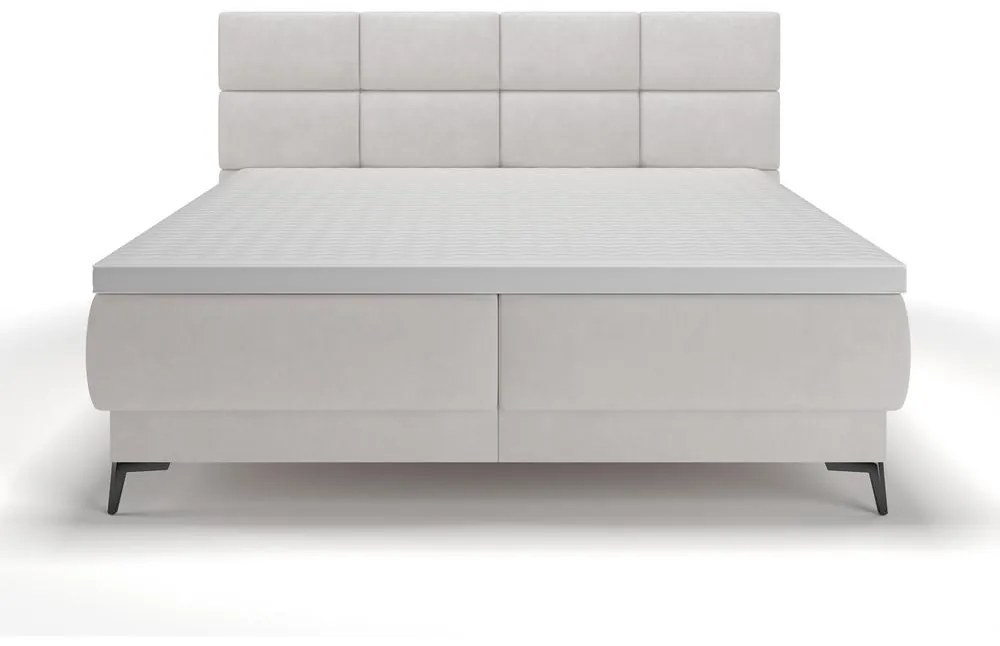 Kontinentális franciaágy 140 cm Riviera 140 (ágyráccsal és matraccal) (tárolóhellyel) (szürke + fekete) . 1099649