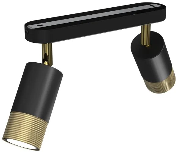 Spotlámpa LINK 2xGU10/8W/230V fekete/sárgaréz