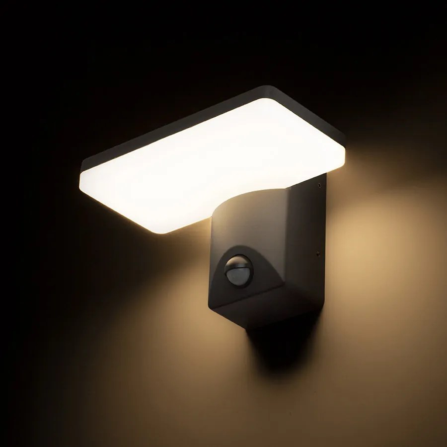 RENDL RINA PIR fali lámpa antracitszürke 230V LED 12W IP65 3000K