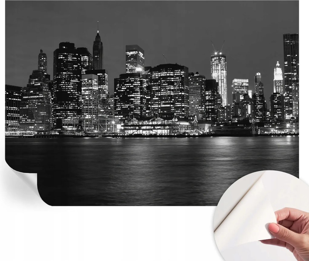 Öntapadós fali fotótapéta Hálószobába Éjszakai metropolisz 312x219 cm