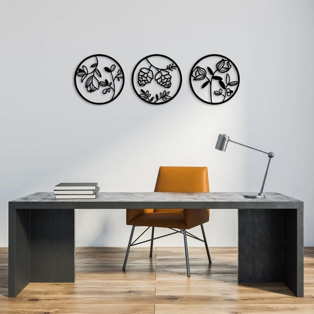 Fém fali dekoráció Floral – Wallity