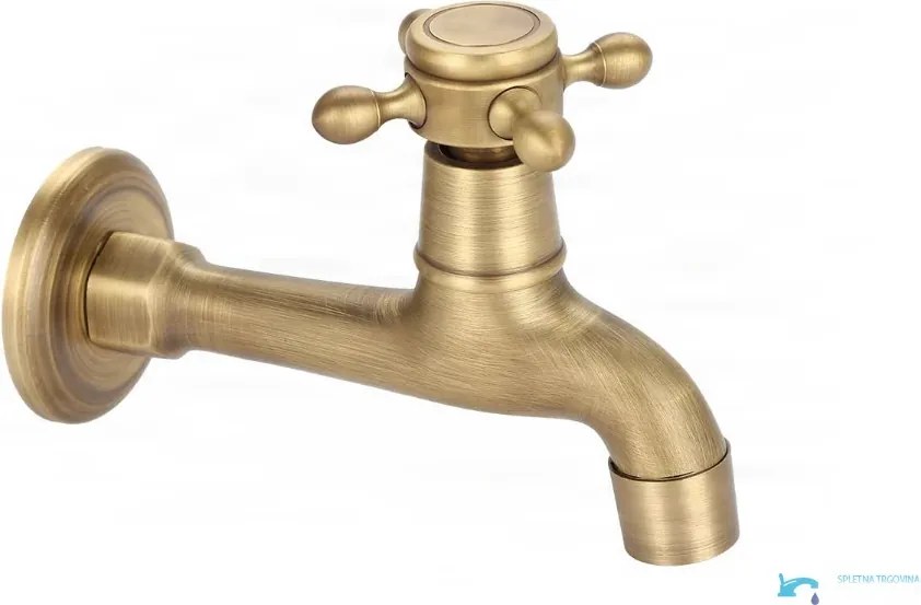Fali csap EYN CW1530 fürdőszobába, tömör sárgarézből, többféle antik színváltozatban, 95 mm-es vagy 12,5 cm-es kivitelben — 12,5 cm