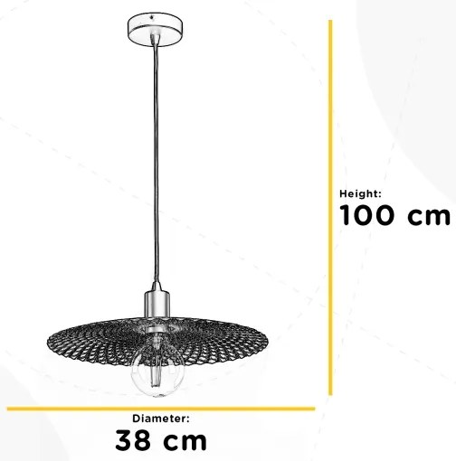 ONLI - Csillár zsinóron GOLDEN 1xE27/22W/230V arany/fekete