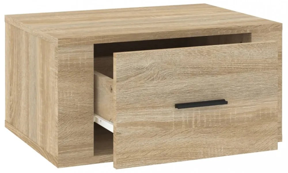 2 db sonoma tölgy falra szerelhető éjjeliszekrény 50x36x25 cm
