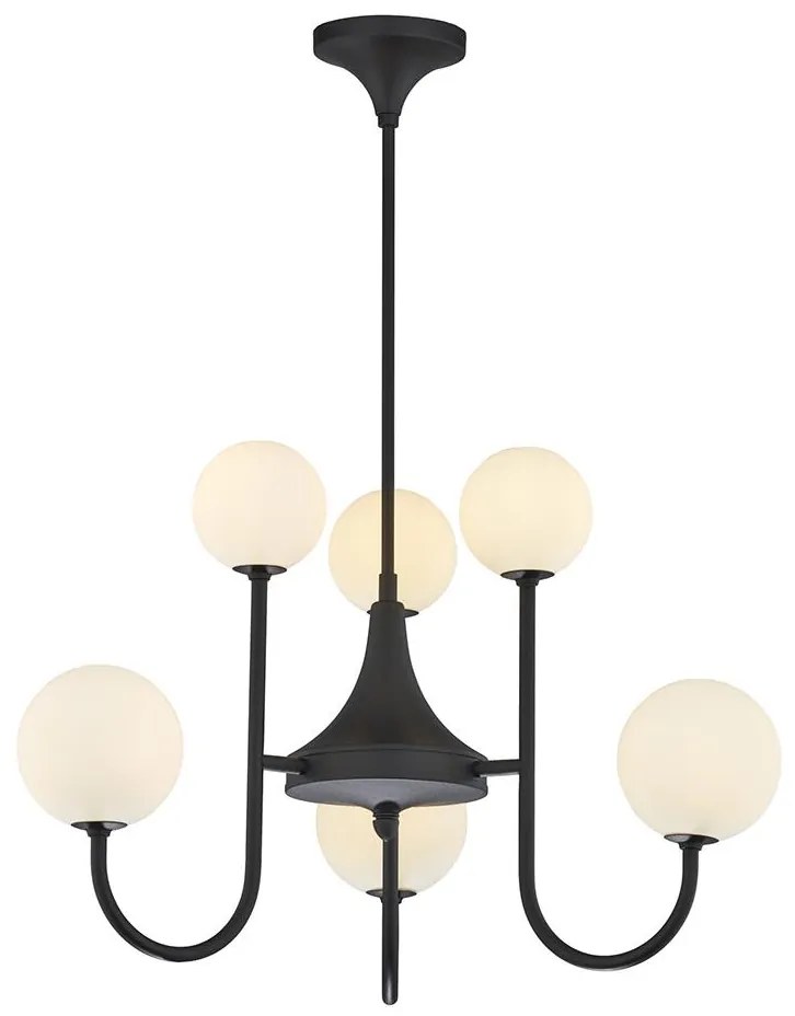 Jupiter 1947 - Csillár rúdon SELEN 6xG9/40W/230V fekete