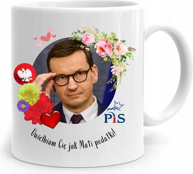Bögre Politikus Miniszterelnök Mateusz Morawiecki Pis