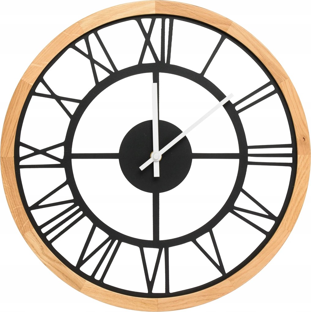 Leja falióra 37cm fa Tölgy konyhába nappaliba hálószoba hangtalan