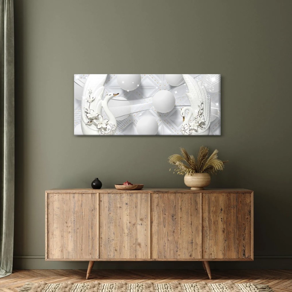 Kép - Aranyhattyú a vízen (120x50 cm)